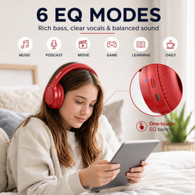 MIDOLA headphones with Bluetooth 5.4 offering stable connection up to 33 feet.