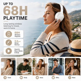 Midola headphones wired backup mode enables continuous listening.