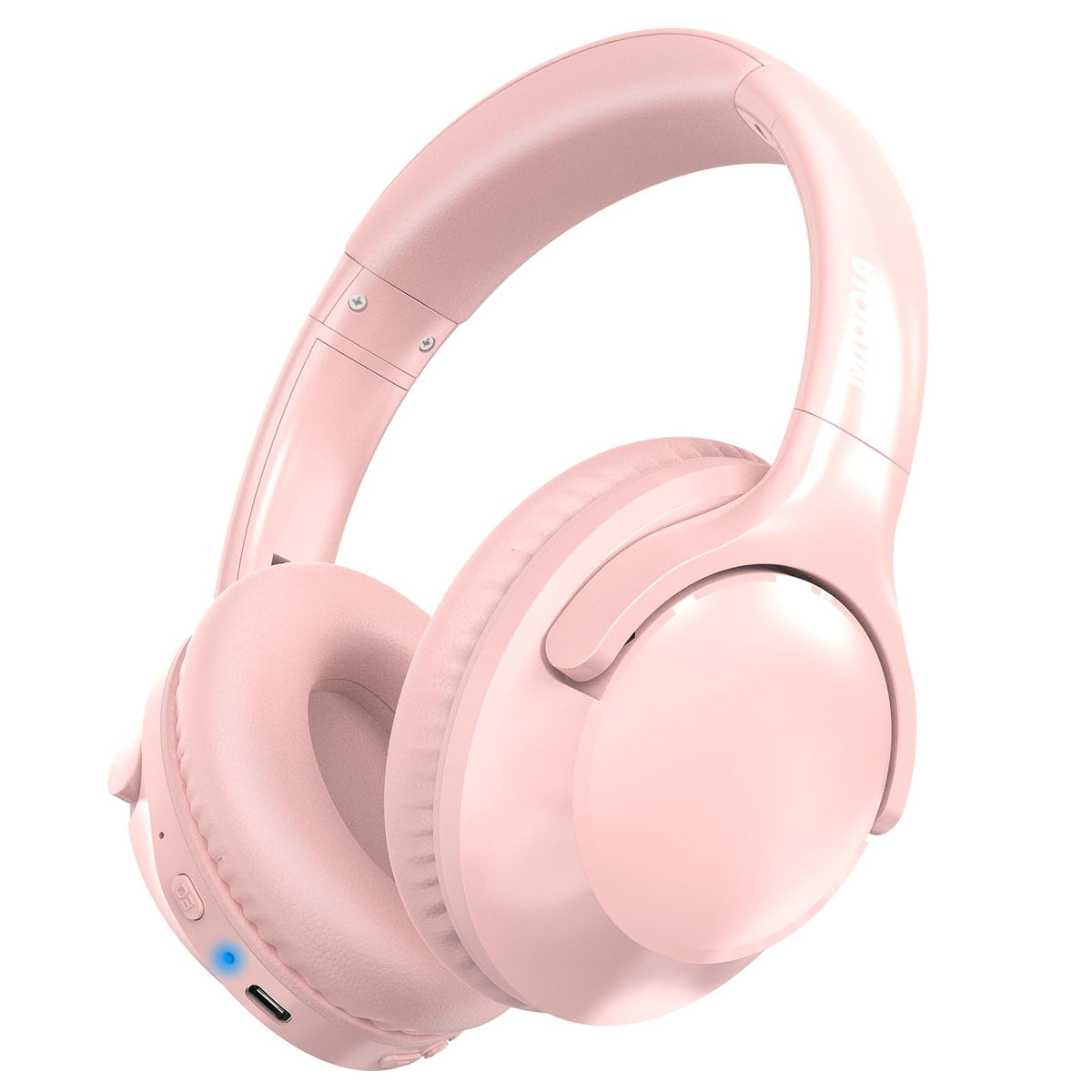 MIDOLA Bluetooth headphones foldable pink for easy travel and compact storage