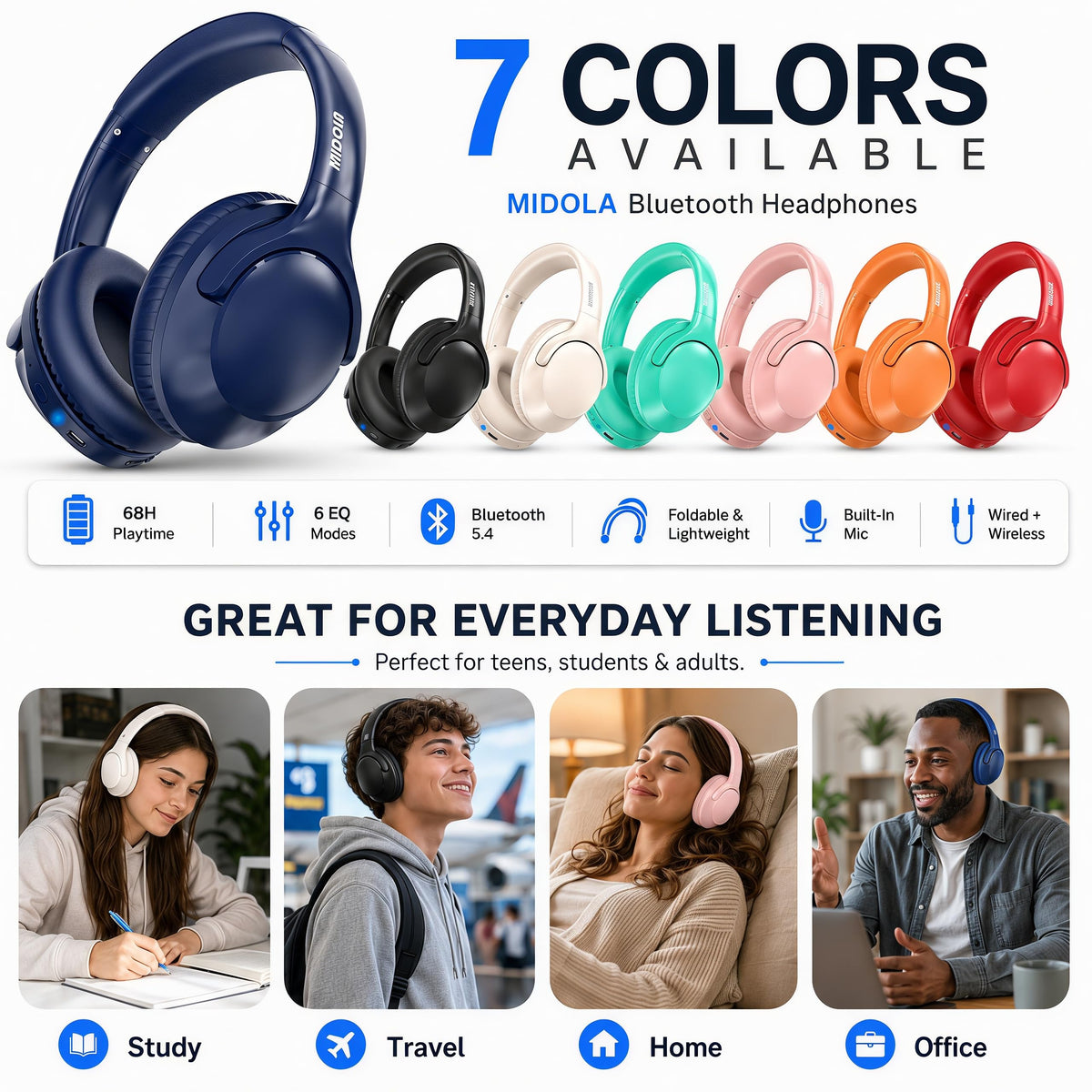 MIDOLA dual-device connection allows calls on one device while streaming from another.