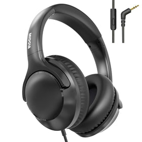 MIDOLA front view of black over-ear headphones showing design and portability
