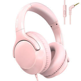 MIDOLA front view pink headset showing comfortable fit and playful color