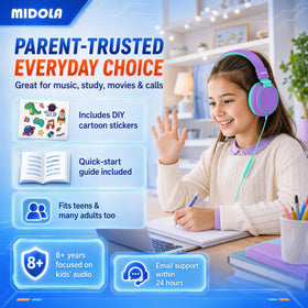 MIDOLA 40mm drivers deliver clear sound for lessons and games