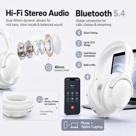 Midola headset with included cable and charging kit.