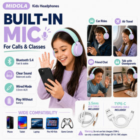 MIDOLA built-in microphone enables hands-free calls and online classes