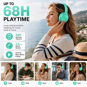 MIDOLA foldable, lightweight headphones suited for on-the-go storage and commuting