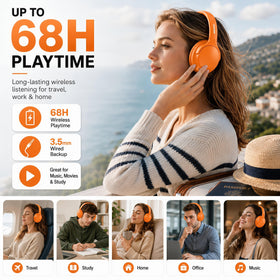MIDOLA foldable headphones with memory-protein cushions for comfort