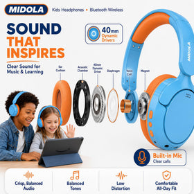 MIDOLA Battery life up to 68 hours for long study sessions.