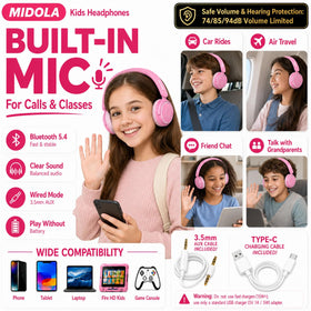 Built-in microphone delivers clear voice for online classes