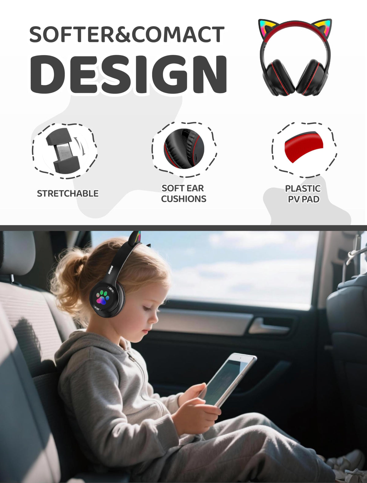 MIDOLA 40mm drivers deliver clear stereo sound