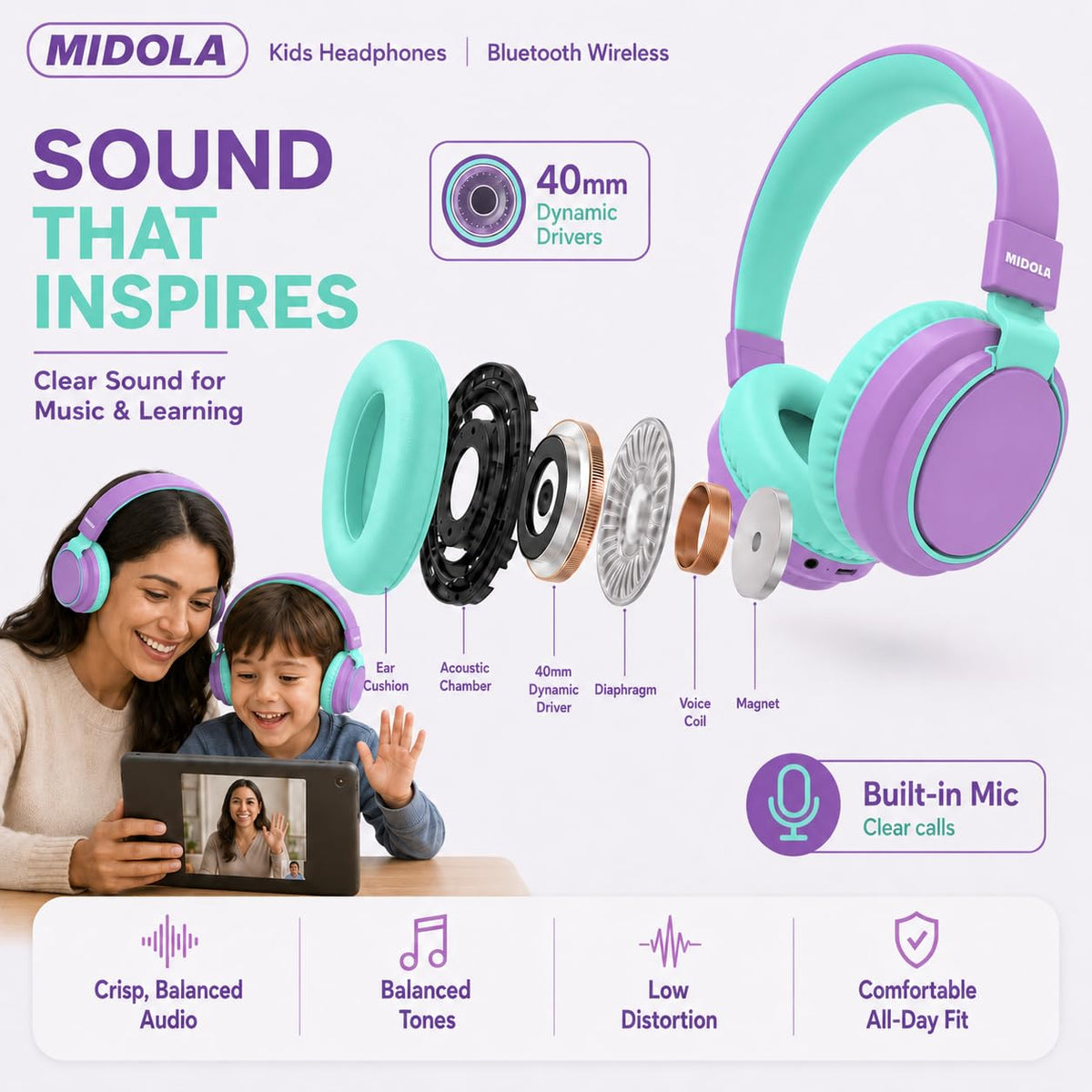 Midola offers up to 68 hours of playtime on a single charge