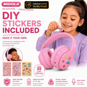 MIDOLA adjustable headband and foldable design for growing kids