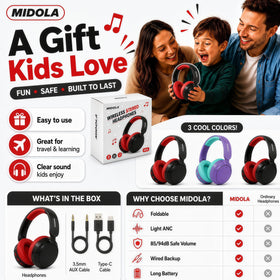 Midola Adjustable headband fits growing kids and teens comfortably
