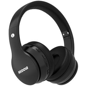 MIDOLA kids headphones in black with foldable frame for easy travel