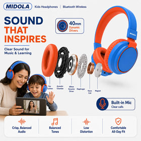 MIDOLA 68 hours playback for family trips and daily use.