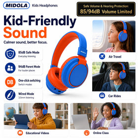 MIDOLA blue soft-ear cushions provide long-wear comfort.
