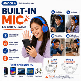 MIDOLA volume limit button offers three-stage listening levels.