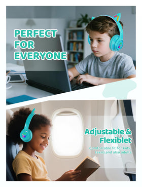 Midola Kids Headphones detachable AUX cable for wired listening when needed.
