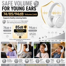 MIDOLA Bluetooth 5.4 wireless headphones with detachable cord to reduce tangles.