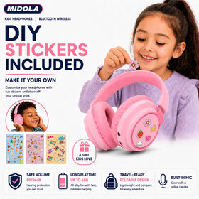 MIDOLA foldable travel-ready kids headphones
