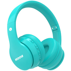 Midola Kids headphones folded for compact, portable storage.