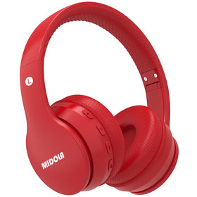 MIDOLA Kids Headphones red foldable design for easy travel and storage