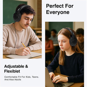 MIDOLA headphones on study desk showing use for online classes and learning