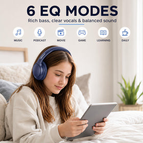 MIDOLA memory-protein ear cushions provide soft, breathable comfort.