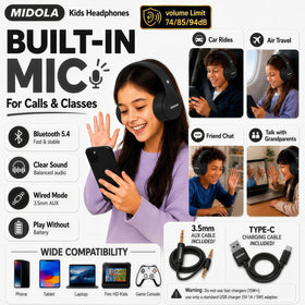 MIDOLA detachable wired AUX option for reliable connections