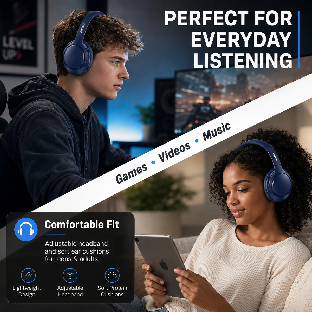 MIDOLA wired 3.5mm option keeps listening when battery runs low.