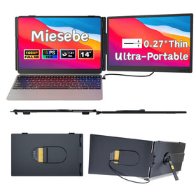 Miesebe 14in screen extender delivers crisp visuals for multitasking.