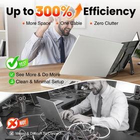Miesebe boosts productivity with extended, mirror, and portrait modes for multitasking.