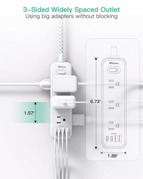 Mifaso 900J surge protection guards valuable devices during storms.