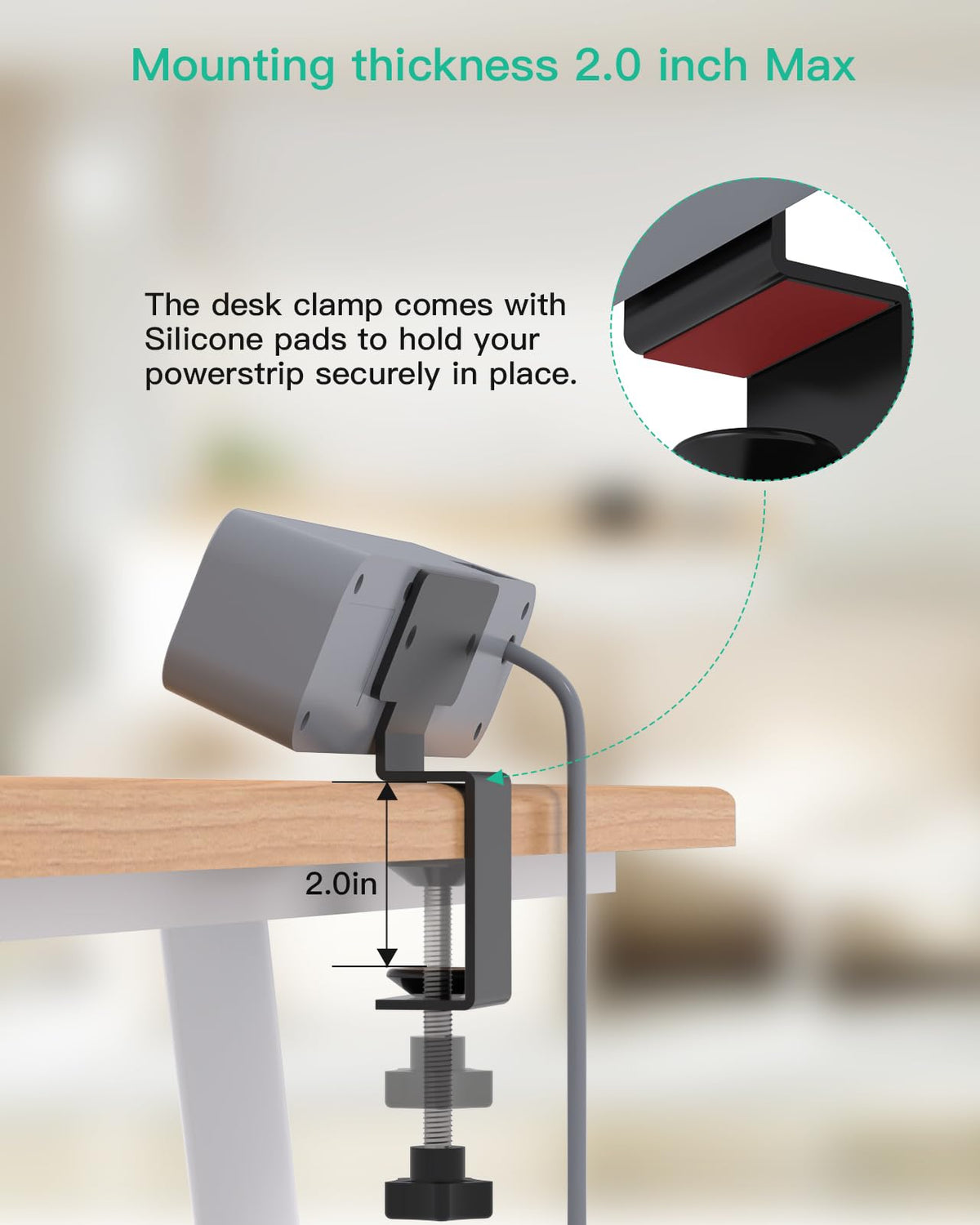 Mifaso flat right-angle plug and 5ft cord for neat cable routing behind desk
