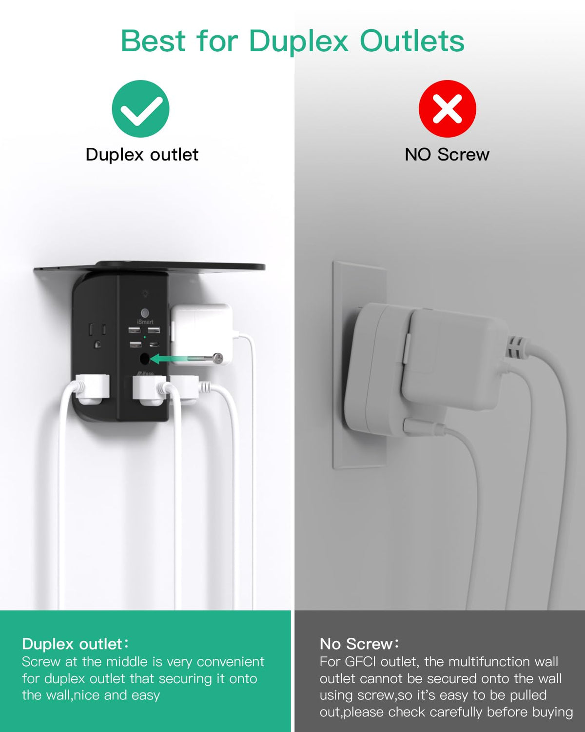 Mifaso detachable shelf keeps devices off counters while charging