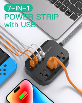 Mifaso flat plug design keeps outlets accessible without clutter.