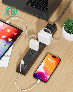 Mifaso right-angle flat plug close-up, saves space behind furniture