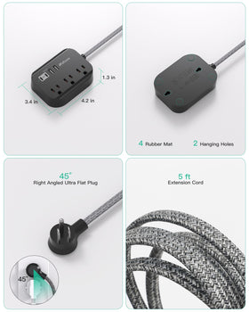Mifaso four rubber feet prevent slipping during use.