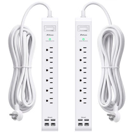 Mifaso front view showing six outlets and four USB ports benefits neat charging