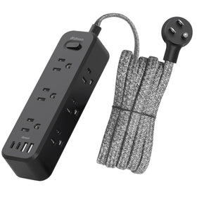 Mifaso front view showing nine outlets and four USB ports for versatile charging