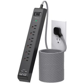 Mifaso front view showing six outlets and four USB ports for versatile charging