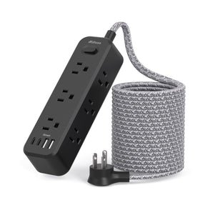 Mifaso front view showing nine outlets and four USB ports, organized for convenient charging