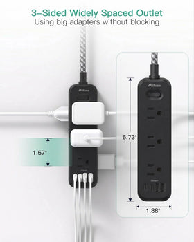 Mifaso mounted under desk organizing cables and keeping floor clear