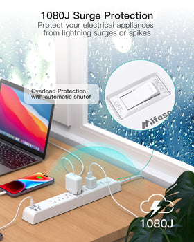 Mifaso mounted under desk with screws, keeps workspace organized