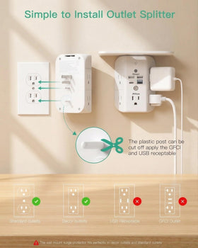 Mifaso PD20W USB-C 20W port enables fast charging for compatible devices.