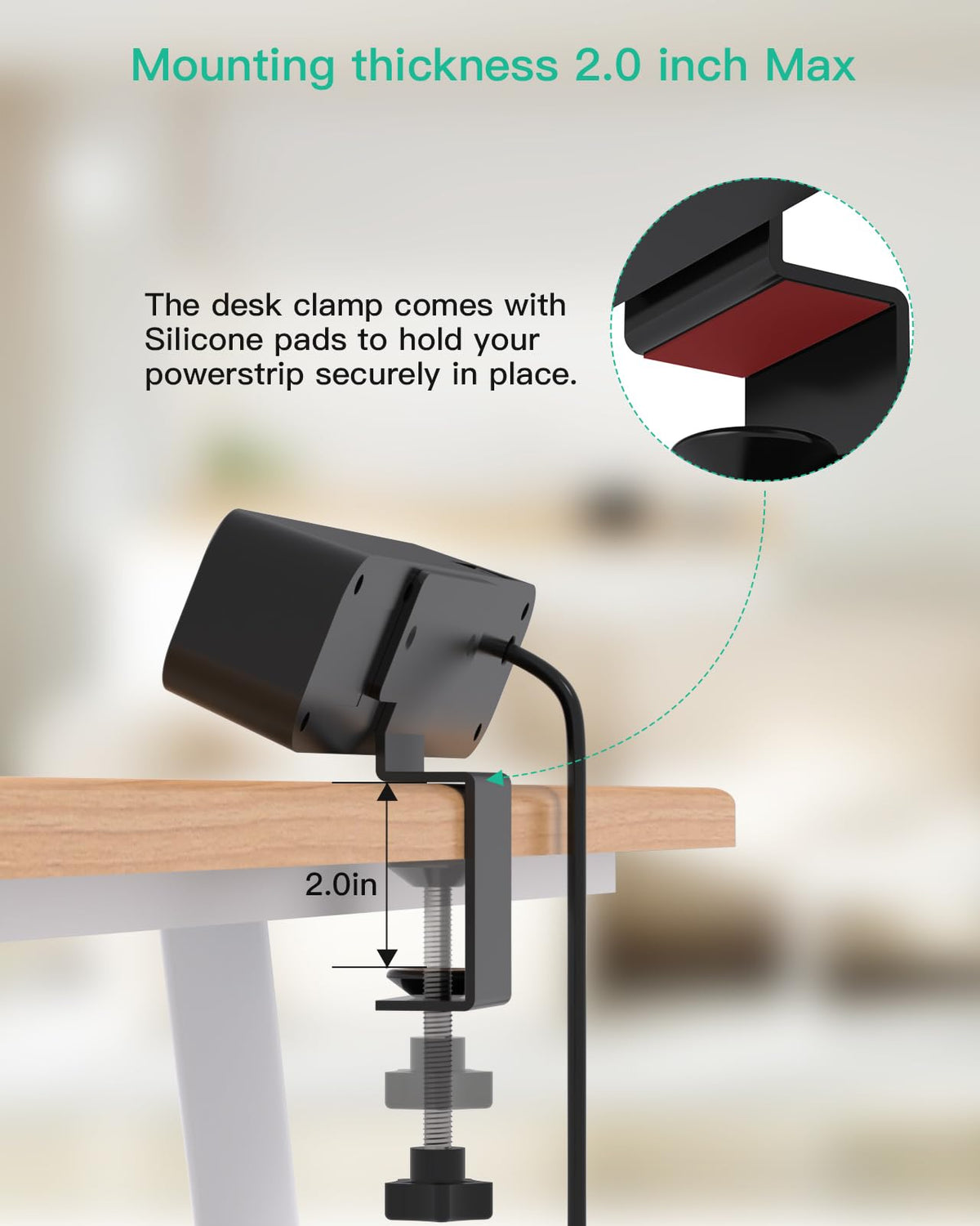 Mifaso five‑foot cord and right angle plug showing space savings