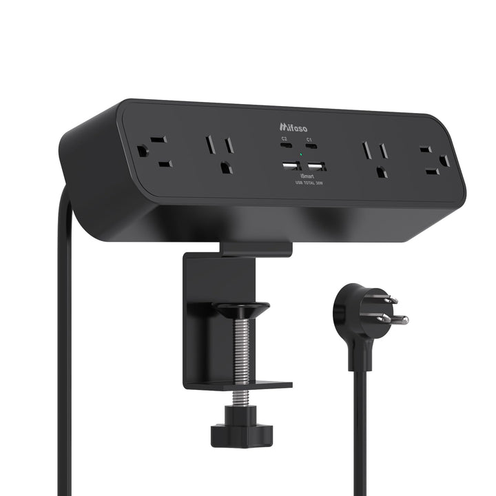 Mifaso PD30W front view showing outlets and USB ports for tidy power