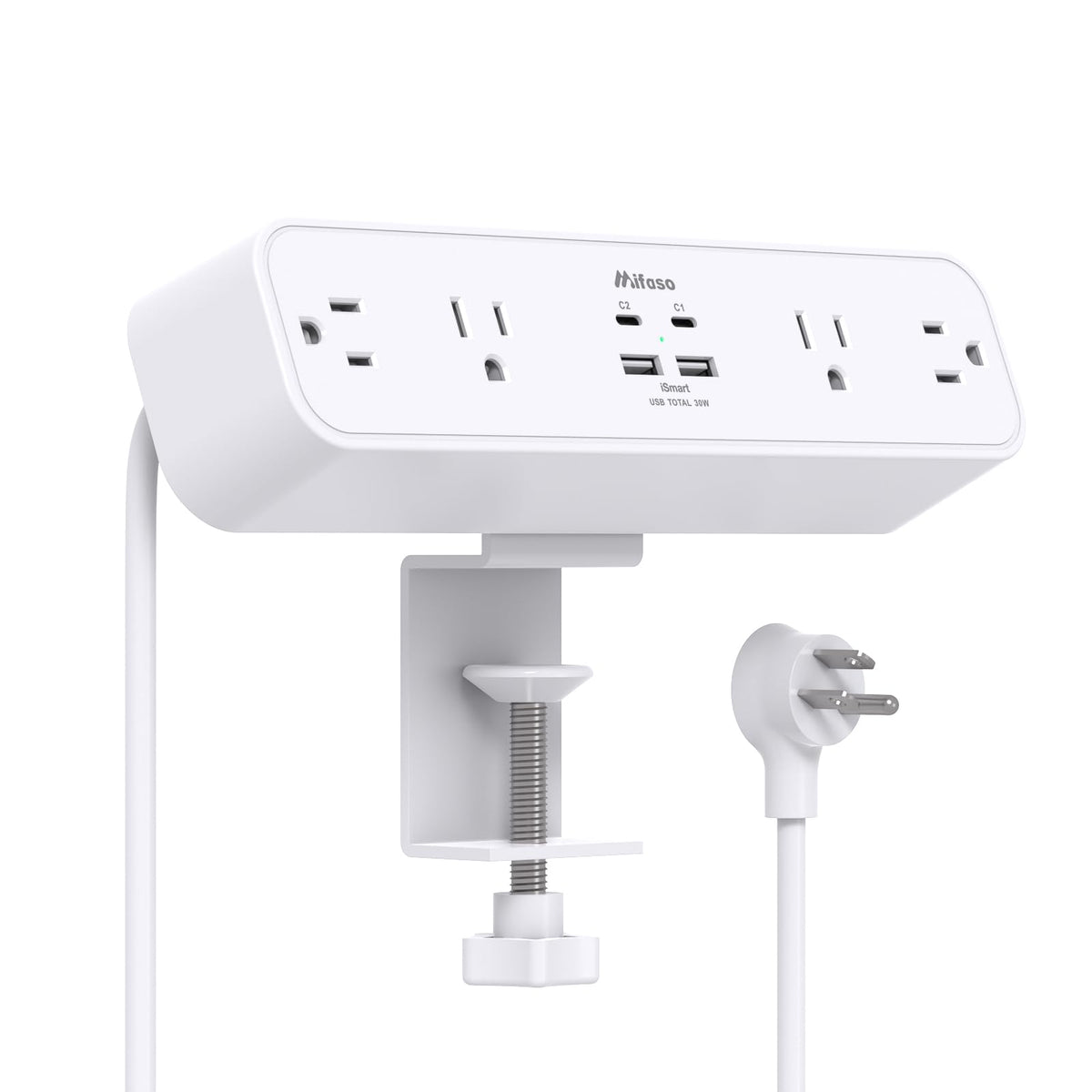 mifaso PD30W front view showing ports and outlets for tidy charging