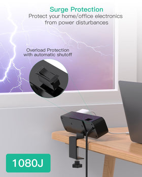 Mifaso on desk in home office reducing cable clutter and improving access