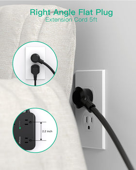 Mifaso power strip USB-C port enables fast charging on the go.